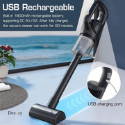 เครื่องดูดฝุ่นแบบพกพา แรงดูด 9000PA น้ำหนักเบา ไส้กรอง HEPA สำหรับบ้าน สำนักงาน รถยนต์ รถบ้าน