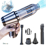 Deeory เครื่องดูดฝุ่นพลังงานสูงแบบพกพา 3 in 1 ชาร์จไฟได้ 4000mAh 12000PA 120W
