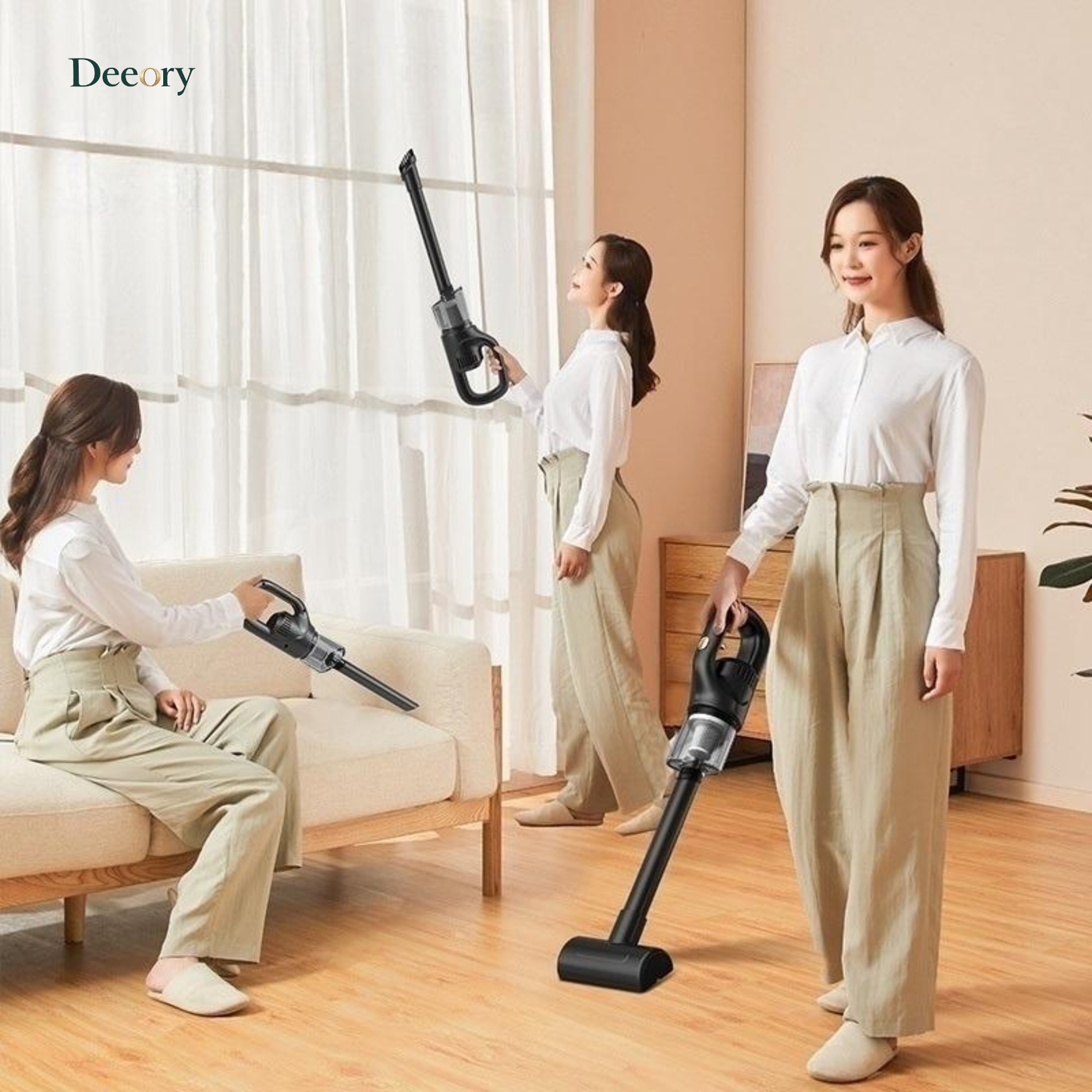 เครื่องดูดฝุ่นแบบพกพา แรงดูด 9000PA น้ำหนักเบา ไส้กรอง HEPA สำหรับบ้าน สำนักงาน รถยนต์ รถบ้าน